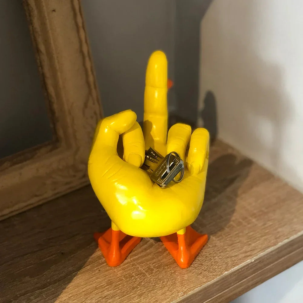 Duck With A Bad Attitude Sculpture